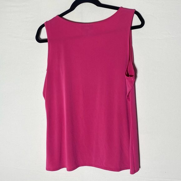 Worthington Pink Sleeveless Stretchy Blouse W Ruffle Detail XL - Picture 2 of 11